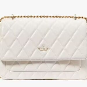 Kate Spade Cream Quilted Shoulder Bag